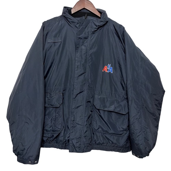 Spiewak Jacket Mens XXXL Navy Blue Good American Airlines Thinsulate Hooded